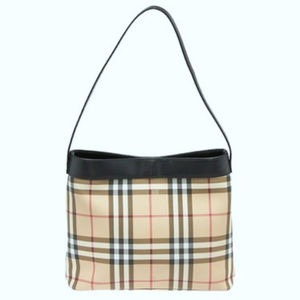 Beige Nova Check Hobo Shoulder Bag